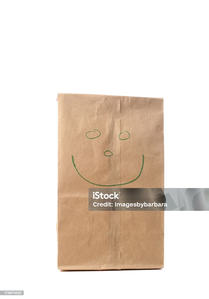 Brown Bag - Lizenzfrei Dem menschlichen Gesicht ähnliches Smiley-Symbol Stock-Foto