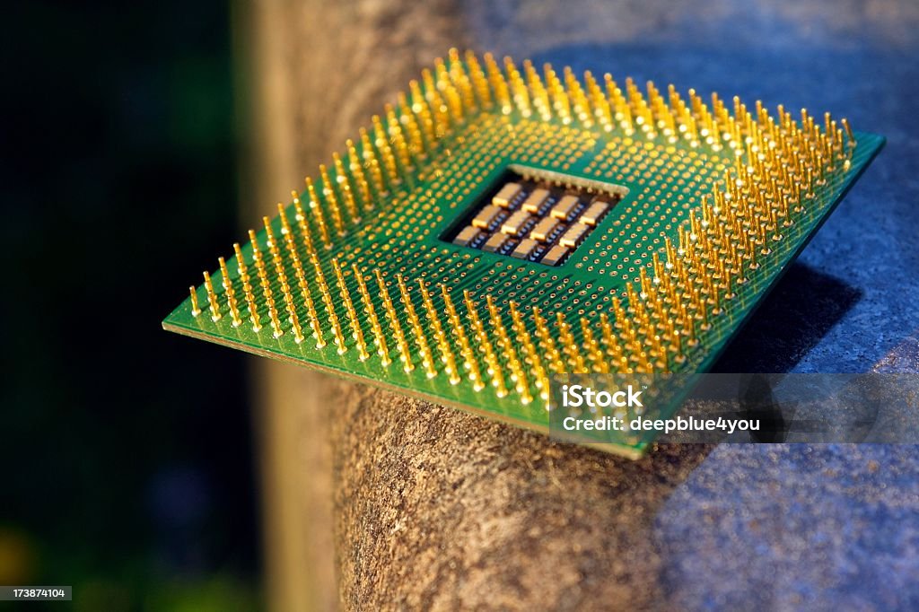 cpu am Strand - Lizenzfrei Computerchip Stock-Foto