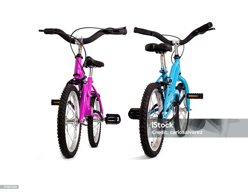 Rose et bleu clair vélos - Photo de Objet ou sujet détouré libre de droits