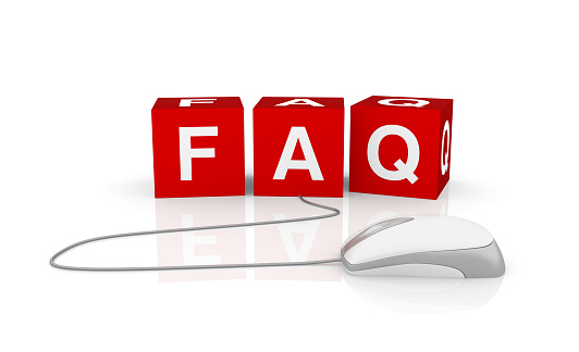 FAQ Cubes with Computer Mouse.