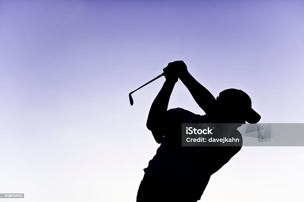 Golfspieler Silhouette oben of Swing - Lizenzfrei Einfachheit Stock-Foto