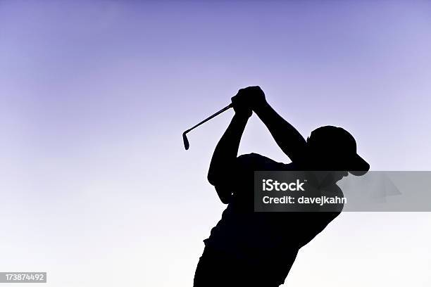 Golfspieler Silhouette Oben Of Swing Stockfoto und mehr Bilder von Einfachheit - Einfachheit, Fotografie, Gegenlicht