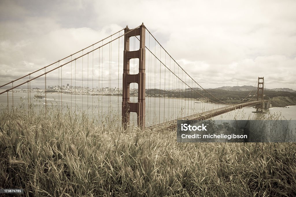 Ponte Golden Gate de Marin Headlands - Foto de stock de Antigo royalty-free