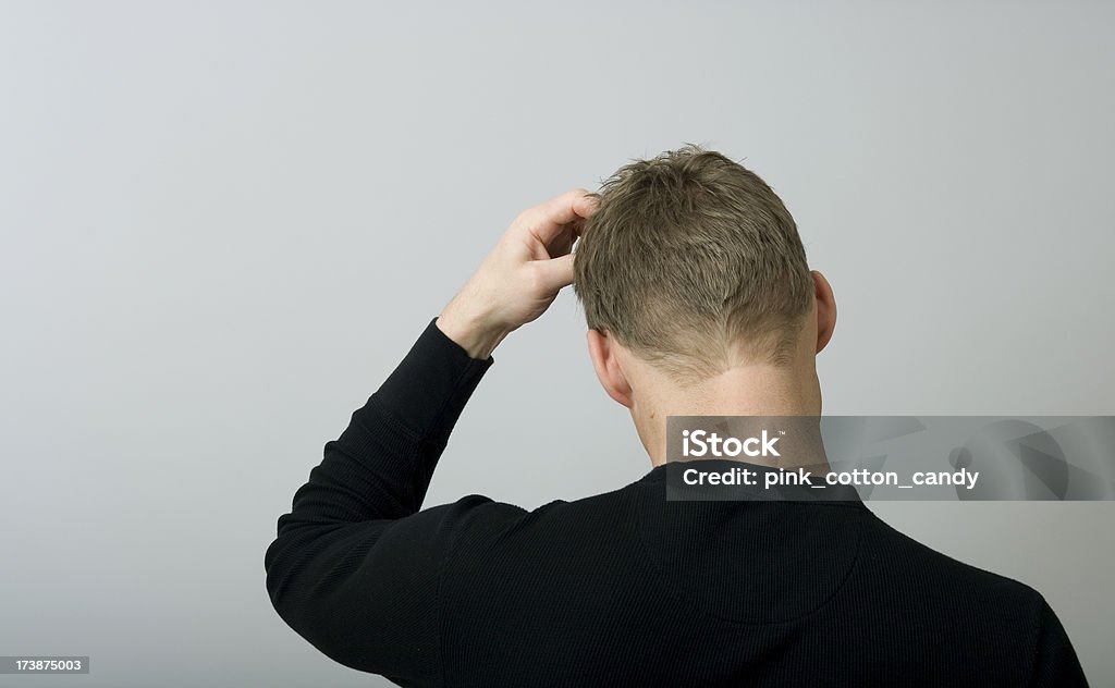 Mann Kratzer Head - Lizenzfrei Männer Stock-Foto