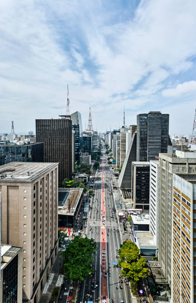 Main road in Sao Paulo Sunday in September