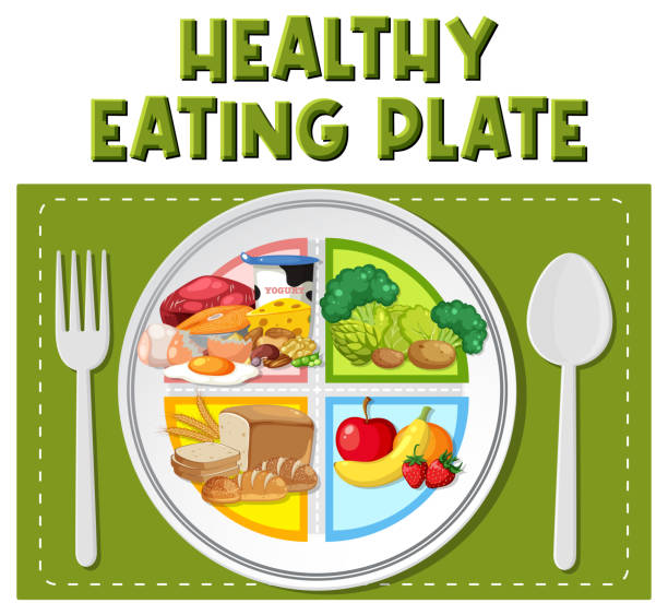 istock Education of Eating Healthy: Macronutrient Food Portion 1738755017