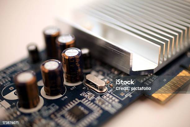 Graphics Card Closeup Stock Photo - Download Image Now - Capacitor, Circuit Board, Close-up