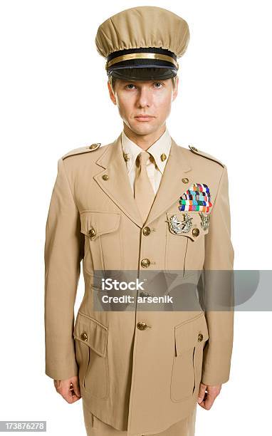 Esercito Officer - Fotografie stock e altre immagini di Uomini - Uomini, Adulto, Bianco