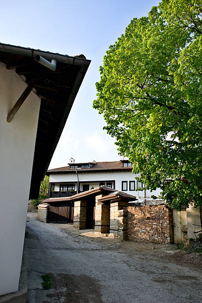 Bulgarian ancient country houses stock photo