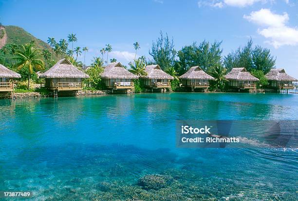 Relaxing In Polynesia Stock Photo - Download Image Now - Bora Bora, Beauty In Nature, Blue