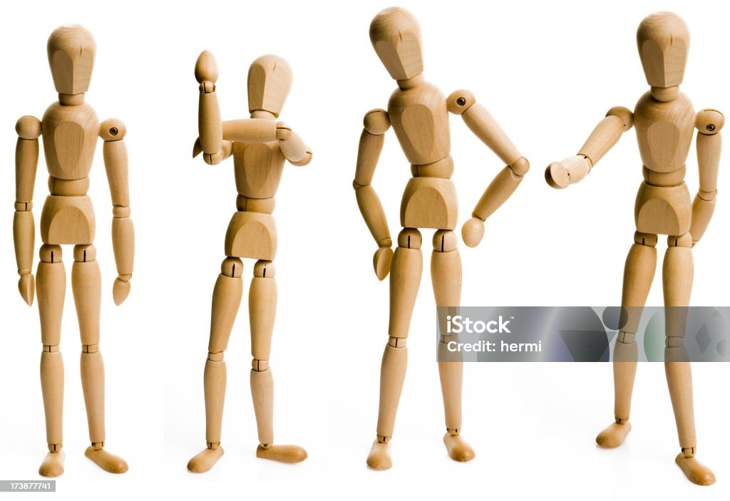 Uomo in legno come dolls - Foto stock royalty-free di Bambola - Giocattolo