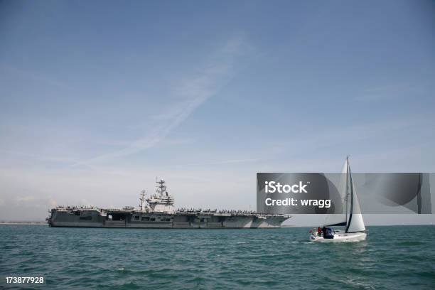 Military Aircraft Carrier Stock Photo - Download Image Now - Aircraft Carrier, Anchored, Blue