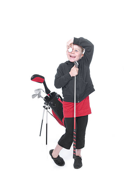 menina série de golfe - golf child sport humor imagens e fotografias de stock
