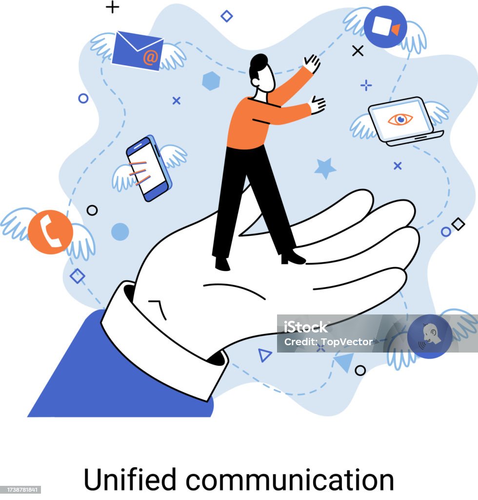 Mutual Connection Unified Communication Mutual Assistance Concept Enterprise ...