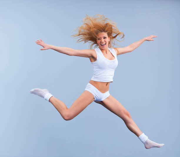 istock The girl jumps 173879690