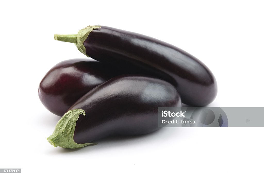 Eggplants isolado - Royalty-free Beringela Foto de stock