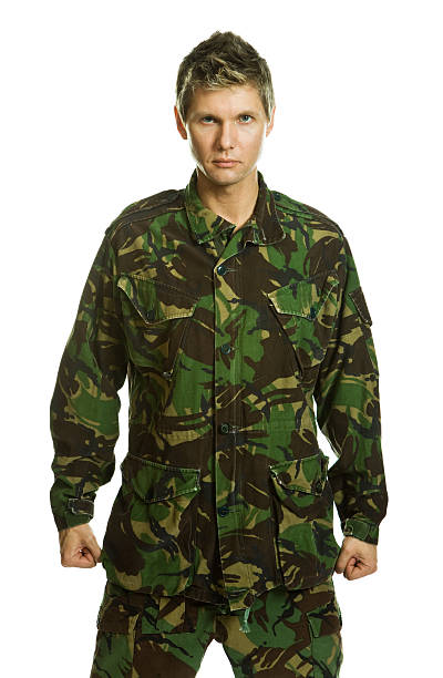 istock Soldier in camouflage clothing 173880672