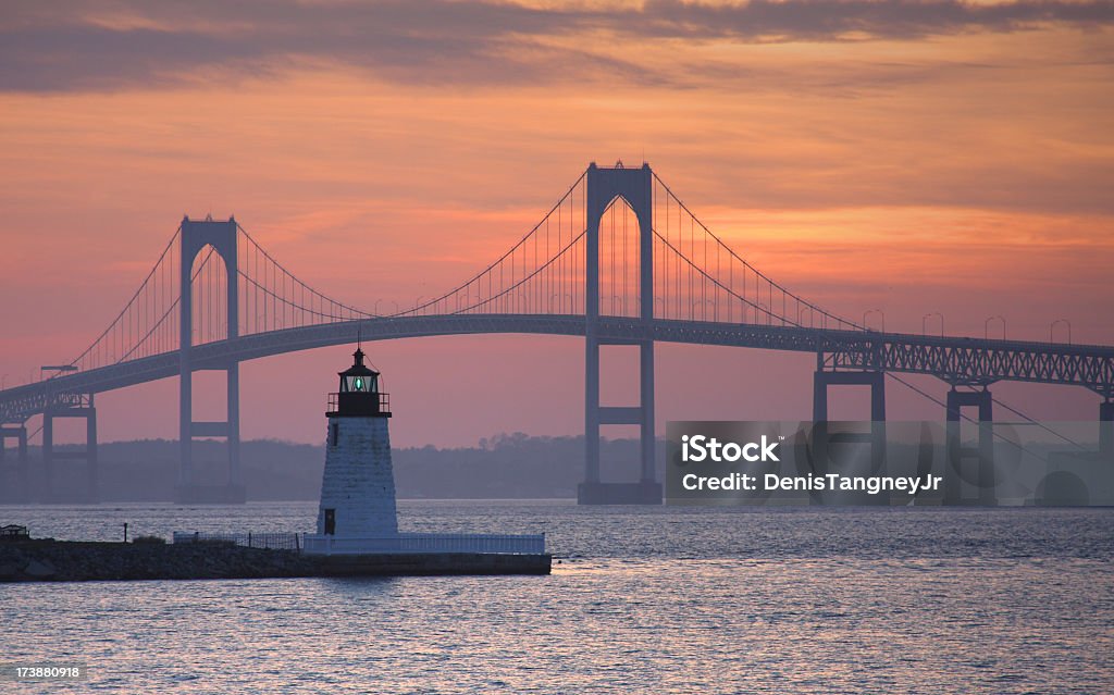 Faro de cabra Island en Newport - Foto de stock de Rhode Island libre de derechos