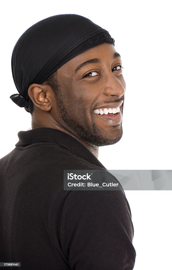 Jovem americana africano macho Rir - Royalty-free Lenço Rapper Foto de stock