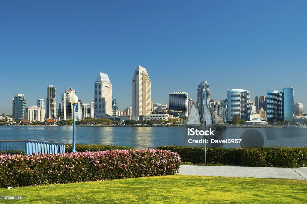 skyline di San Diego e il parco - Foto stock royalty-free di Orizzonte urbano