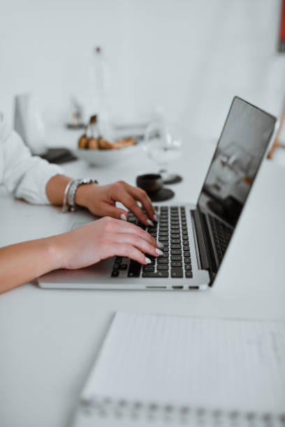 istock Female Content Writer Working From Home On Laptop And Improving Her Typing Skills 1738817215