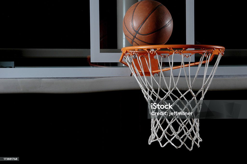 Canestro da basket e - Foto stock royalty-free di Ambientazione interna