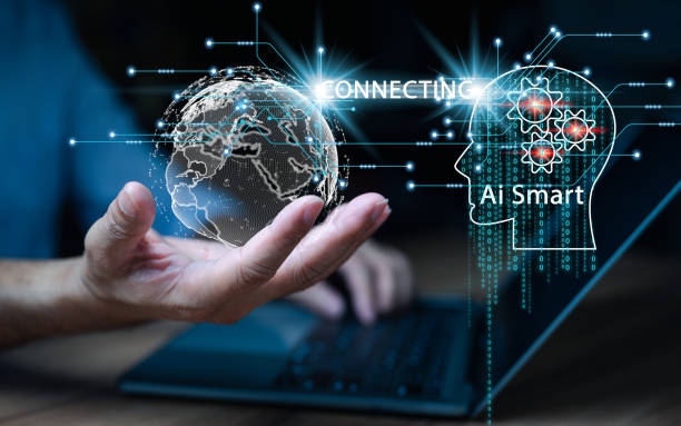 istock Ai connection to global cyber network to chat gpt concept. new technology in future can support all businesses to online in cyberspace. Ai, A.I. is bot to smart and Hitech to communicate with human 1738819977