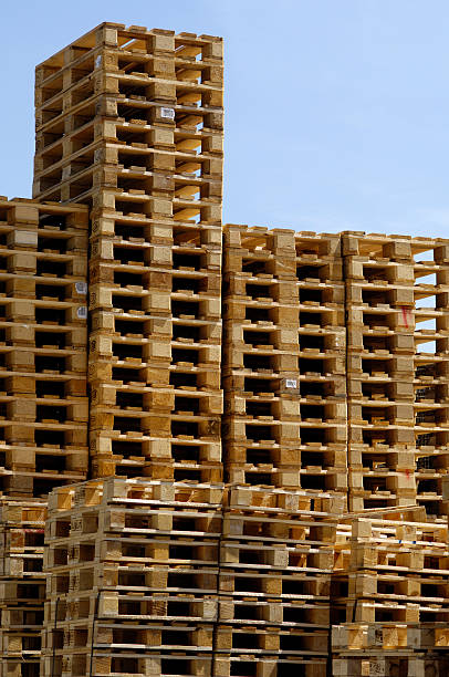istock Stacked wooden pallets 173882713