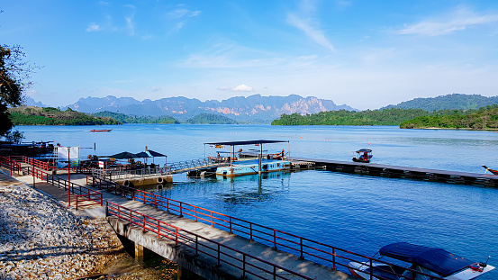 blue lake and blue sky