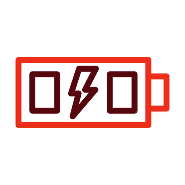 istock Battery Vector Thick Line Two Color Icons For Personal And Commercial Use. 1738835048