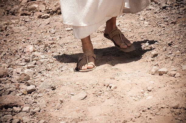 Jesus Walking A man wearing old sandals and robe. Similar images: israel photos stock pictures, royalty-free photos & images