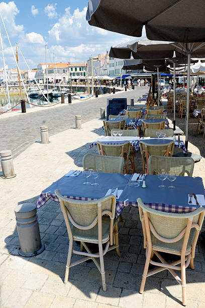 Restaurant Tables on the Il De Re, near La Rochelle