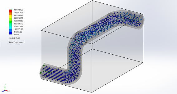 3D rendering of a Mechanical  Finite element analysis