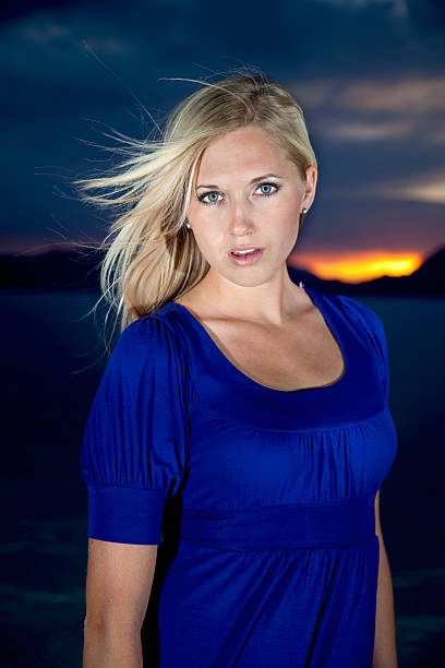 istock Beautiful Lady on the Utah Salt Flats. 173885630
