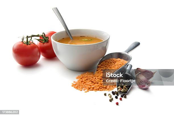 Soup Ingredients Lentil Soup Stock Photo - Download Image Now - Cut Out, Lentil, Soup