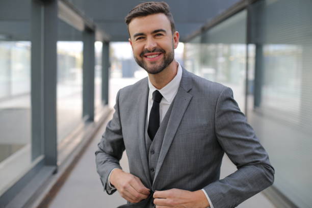 istock Handsome businessman with a gorgeous smile 1738863596