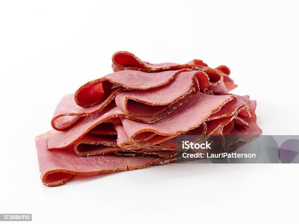 Sliced Pastrami Stock Photo - Download Image Now - Cold Cuts - Meat, Slice of Food, Beef