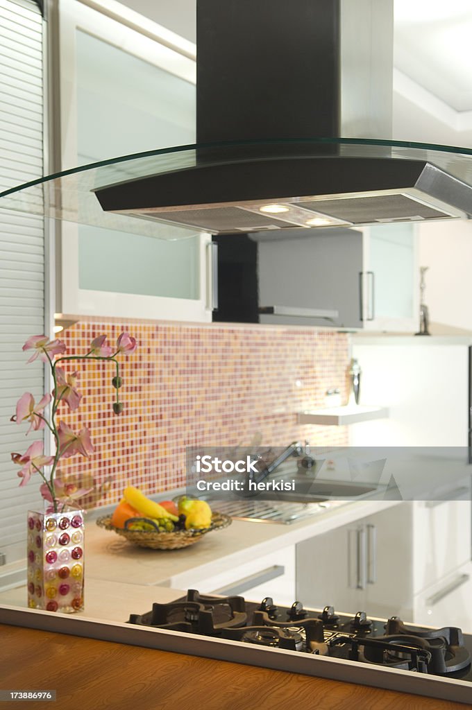 Cozinha moderna - Foto de stock de Amarelo royalty-free