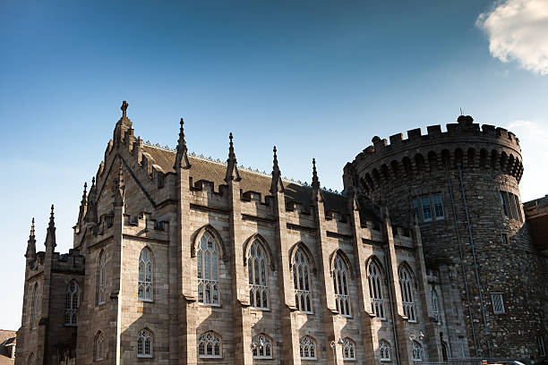 castillo de dublín - dublin ireland place of worship church travel destinations fotografías e imágenes de stock