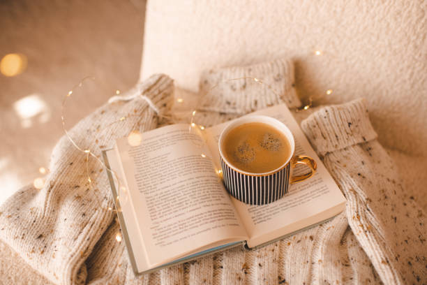 istock Tasty morning coffee with book 1738877192
