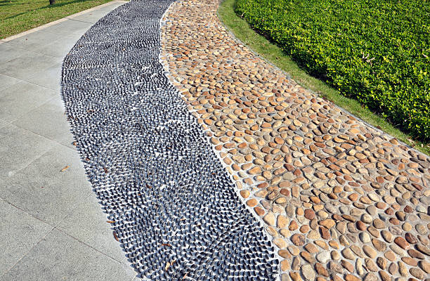 Two Types of Stone Road for Foot Massage