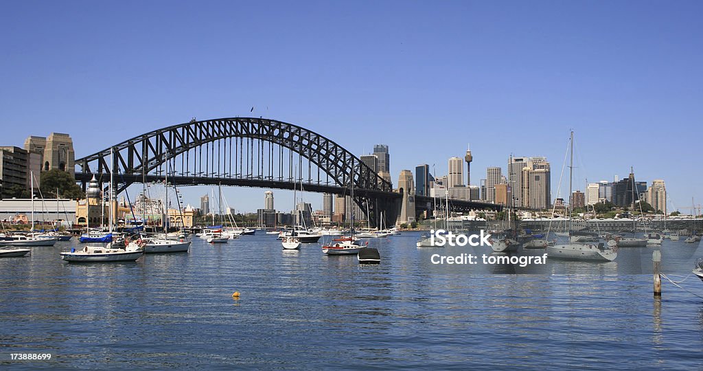 Vista de los edificios de la ciudad de Sydney - Foto de stock de Ajardinado libre de derechos