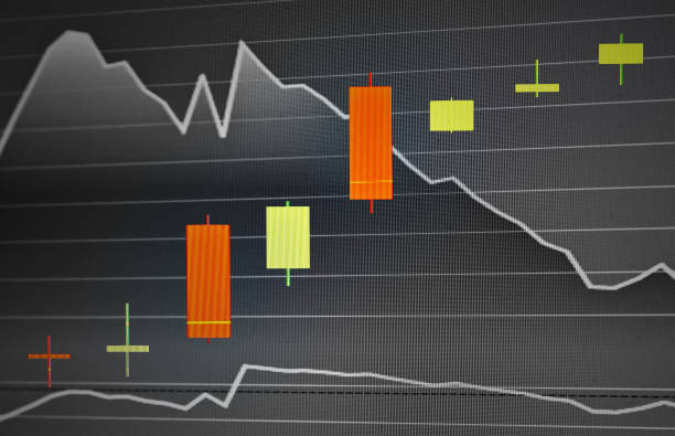istock Stock exchange chart graph. Finance business background. 1738889375