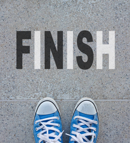 istock Shoes and the finish 1738889402