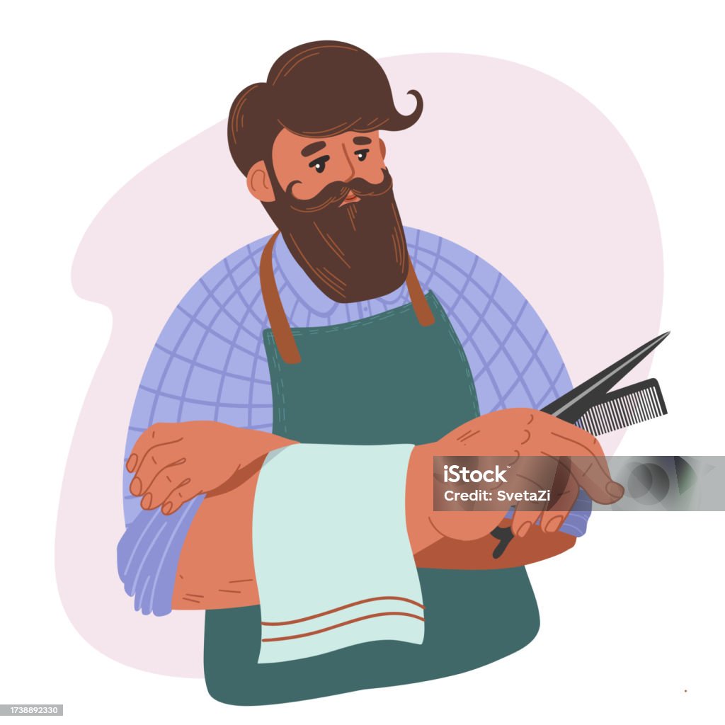 Barber Man Vector Barber Man Stock Illustration - Download Image Now - Adult, Adults Only ...