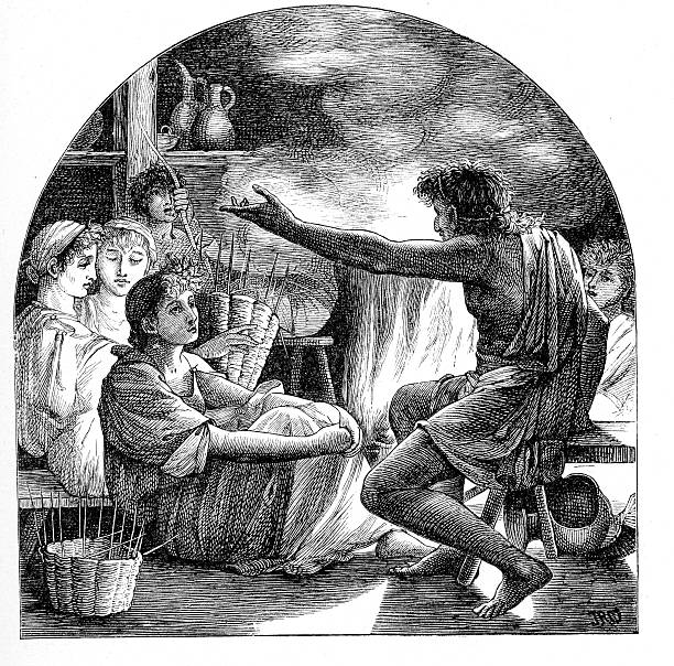 старинный рассказывать сказки - roman mythology stock illustrations