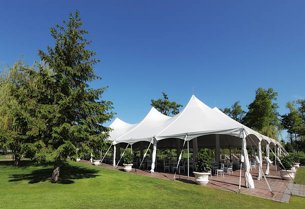 istock Large white weddings and celebrations Tent 173889386
