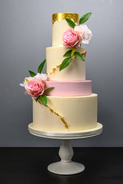 istock Four tier homemade wedding cake 1738894108