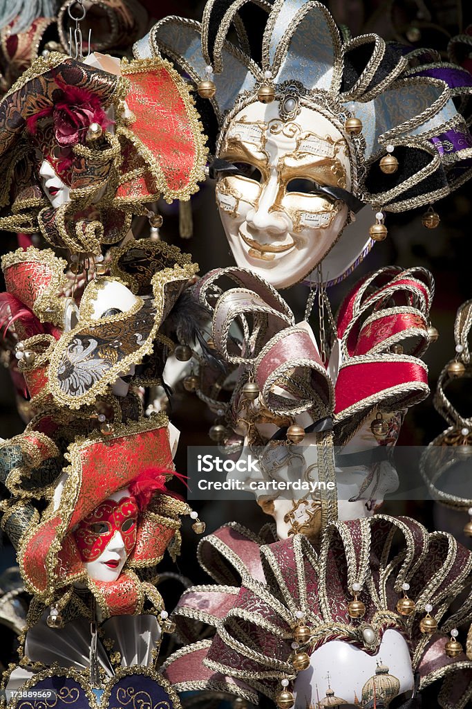 Venetian Máscaras de Mardi Gras e máscara de Veneza, na Itália - Foto de stock de 2000-2009 royalty-free