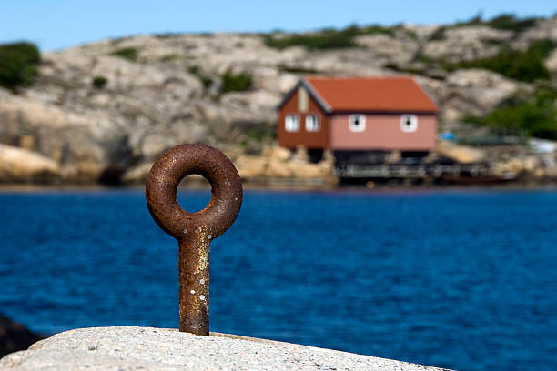 Vacation in a boat stock photo